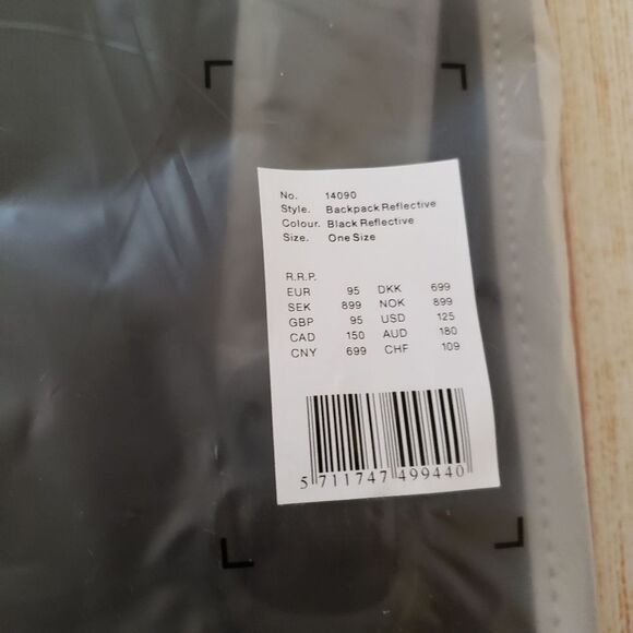 RAINS Reflective Backpack in Black Style No. 14090 Unisex Men Women - Picture 8 of 11